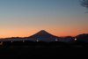 夜明けの富士山